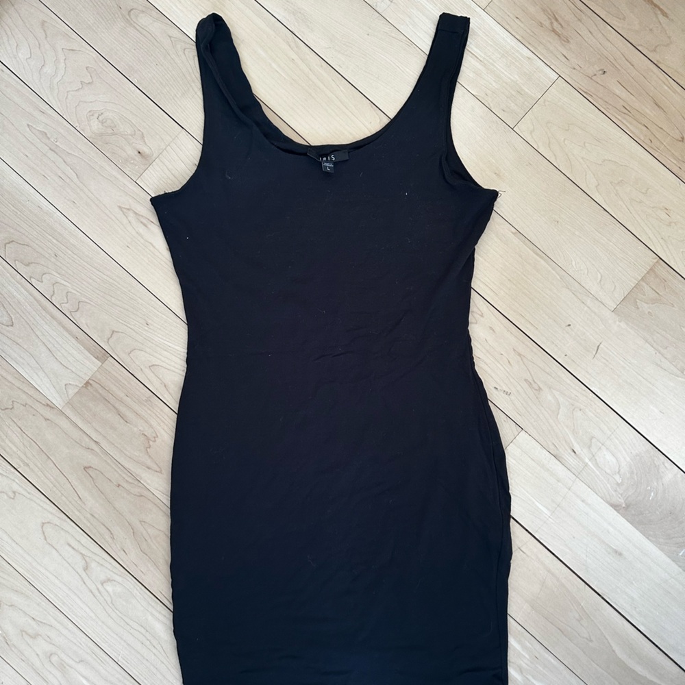Iris Black Midi Dress